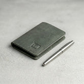 Rugged unisex leather card holder in Hunter Forest Green | Leathery