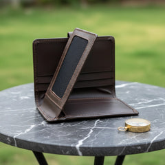 Men's leather wallet in Chocolate Brown | Leathery