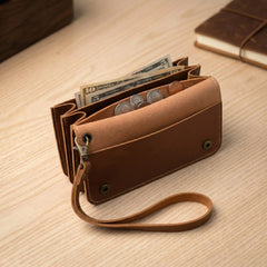 Ladies leather clutch wallet in Royal Brown | Leathery