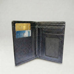 Men's leather wallet with removable card holder in Jet Black | Leathery