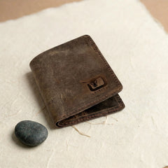 Men's leather card holder wallet in Walnut Brown | Leathery