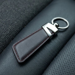Slim leather keyring in Deep Espresso | Leathery