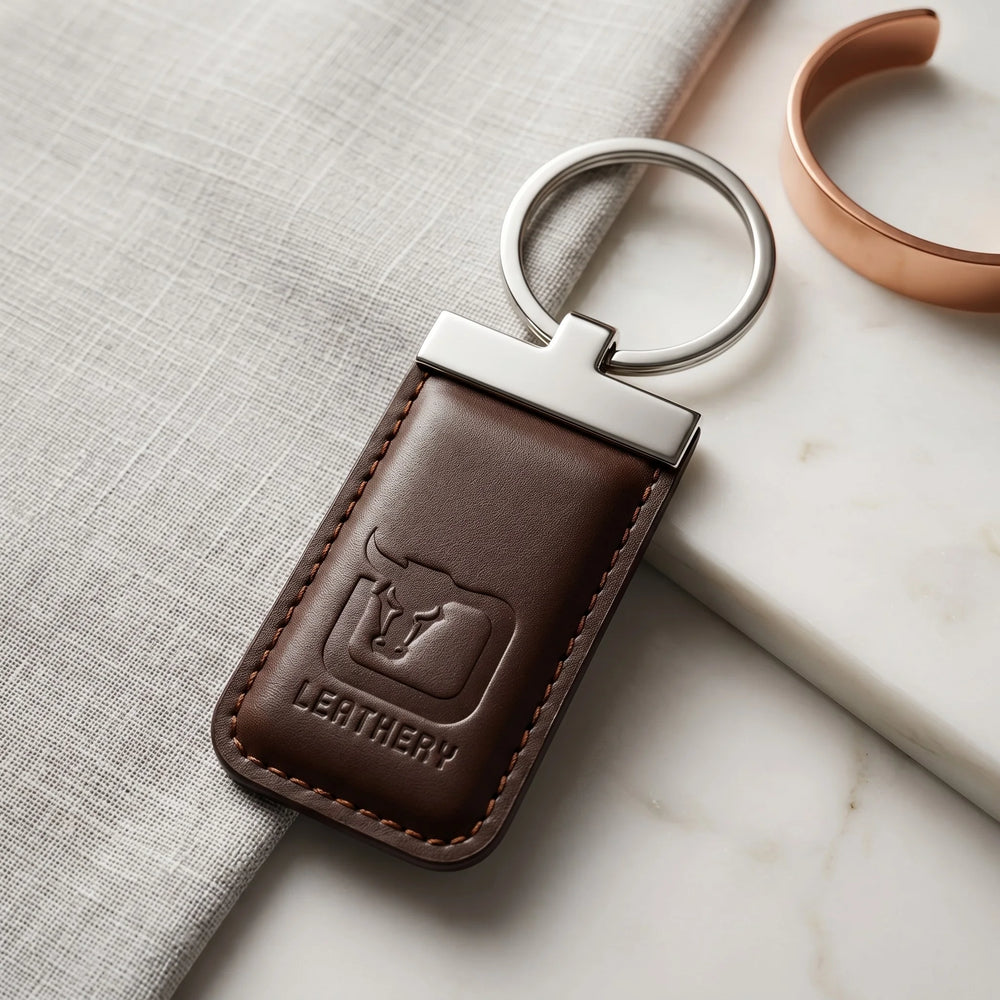 Leather key holder in Dark Chocolate Brown | Leathery