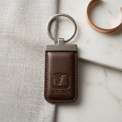 Leather key holder in Dark Chocolate Brown | Leathery