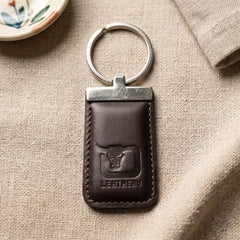 Leather key holder in Deep Espresso Burgundy | Leathery