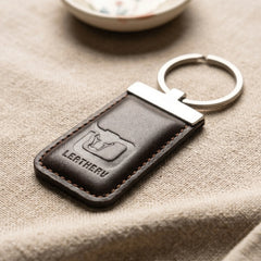 Leather key holder in Deep Espresso Burgundy | Leathery
