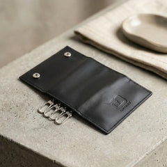 Leather key pouch in Jet Black | Leathery