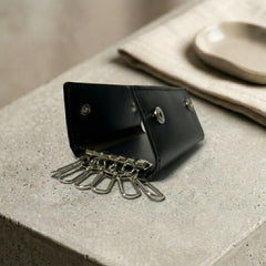 Leather key pouch in Jet Black | Leathery
