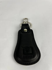 Leather keychain with swivel clasp in Jet Black | Leathery
