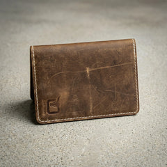 Leather passport cover wallet in Amber Saddle | Leathery