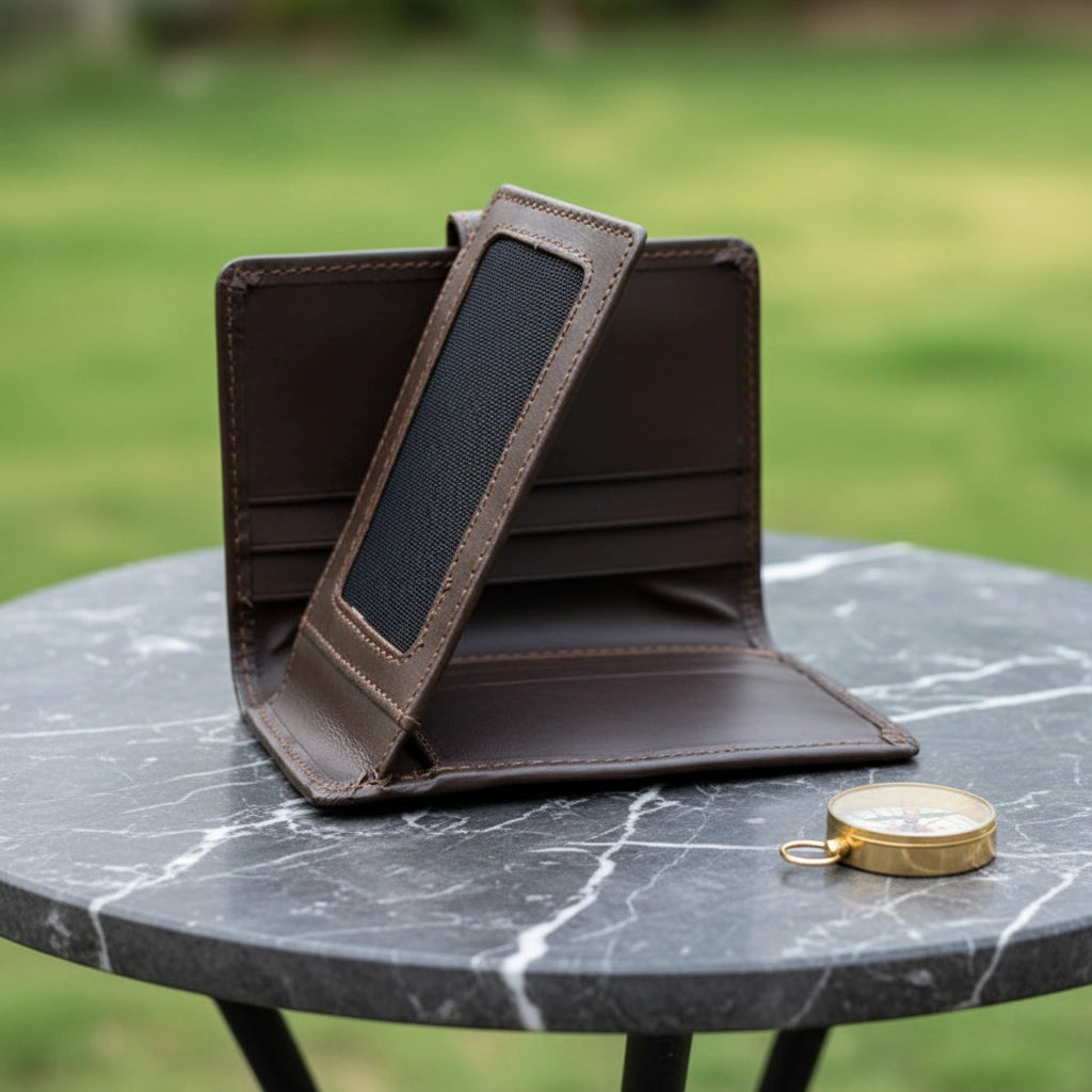 Men's leather wallet in Chocolate Brown | Leathery