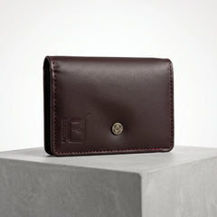 Men's leather wallet in Deep Burgundy Maroon | Leathery