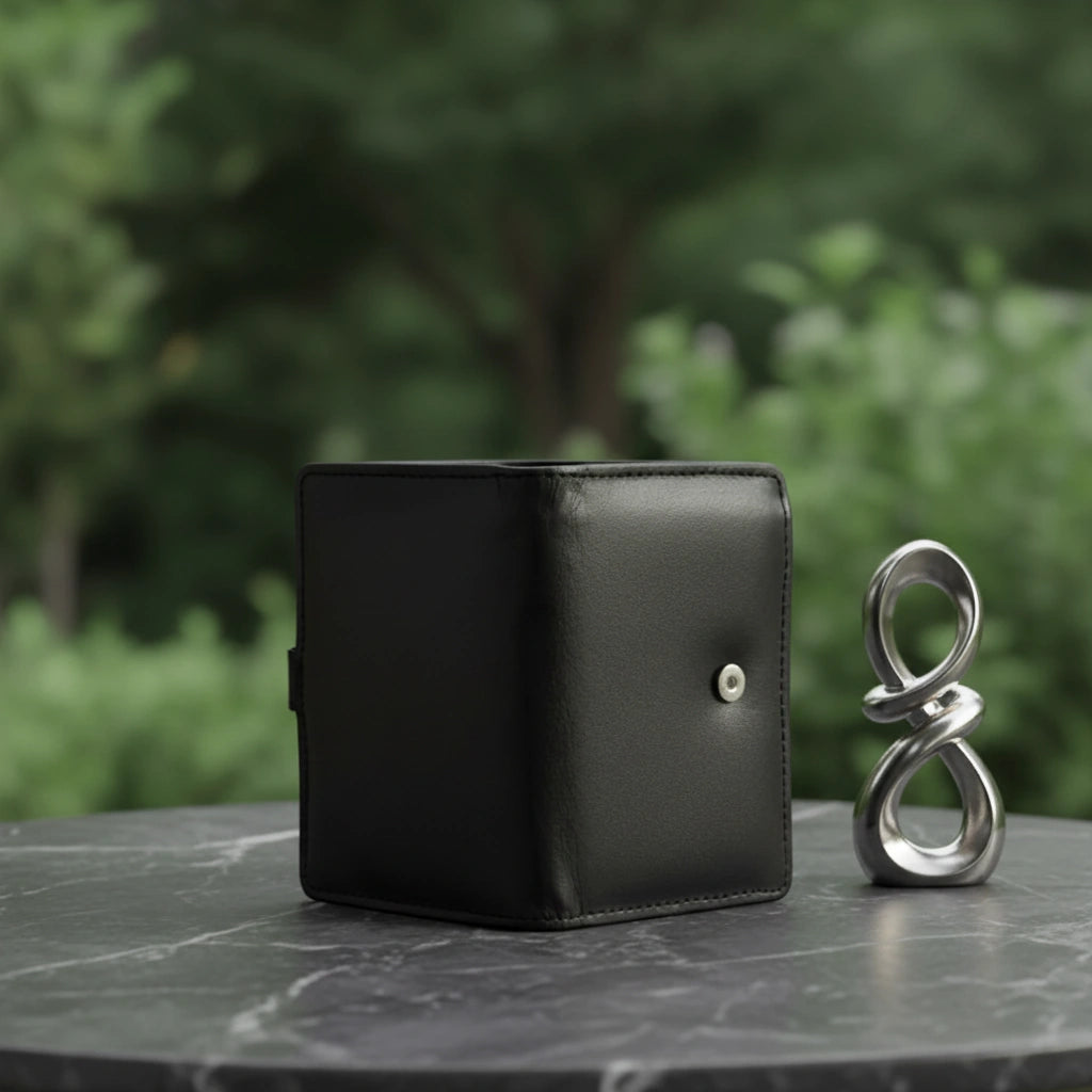 Men's leather wallet in Jet Black | Leathery