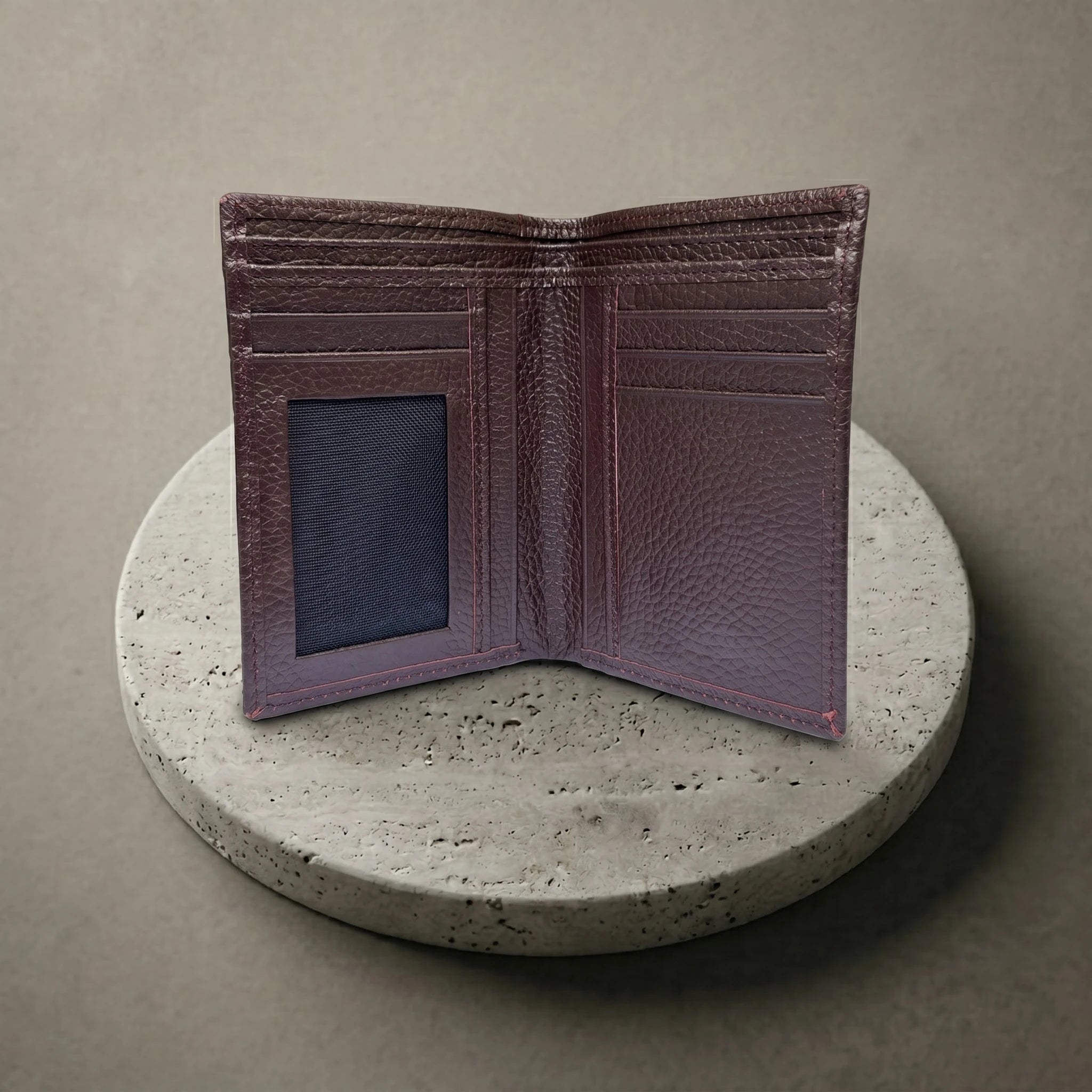 Men's leather wallet with removable card holder in Chocolate Brown | Leathery