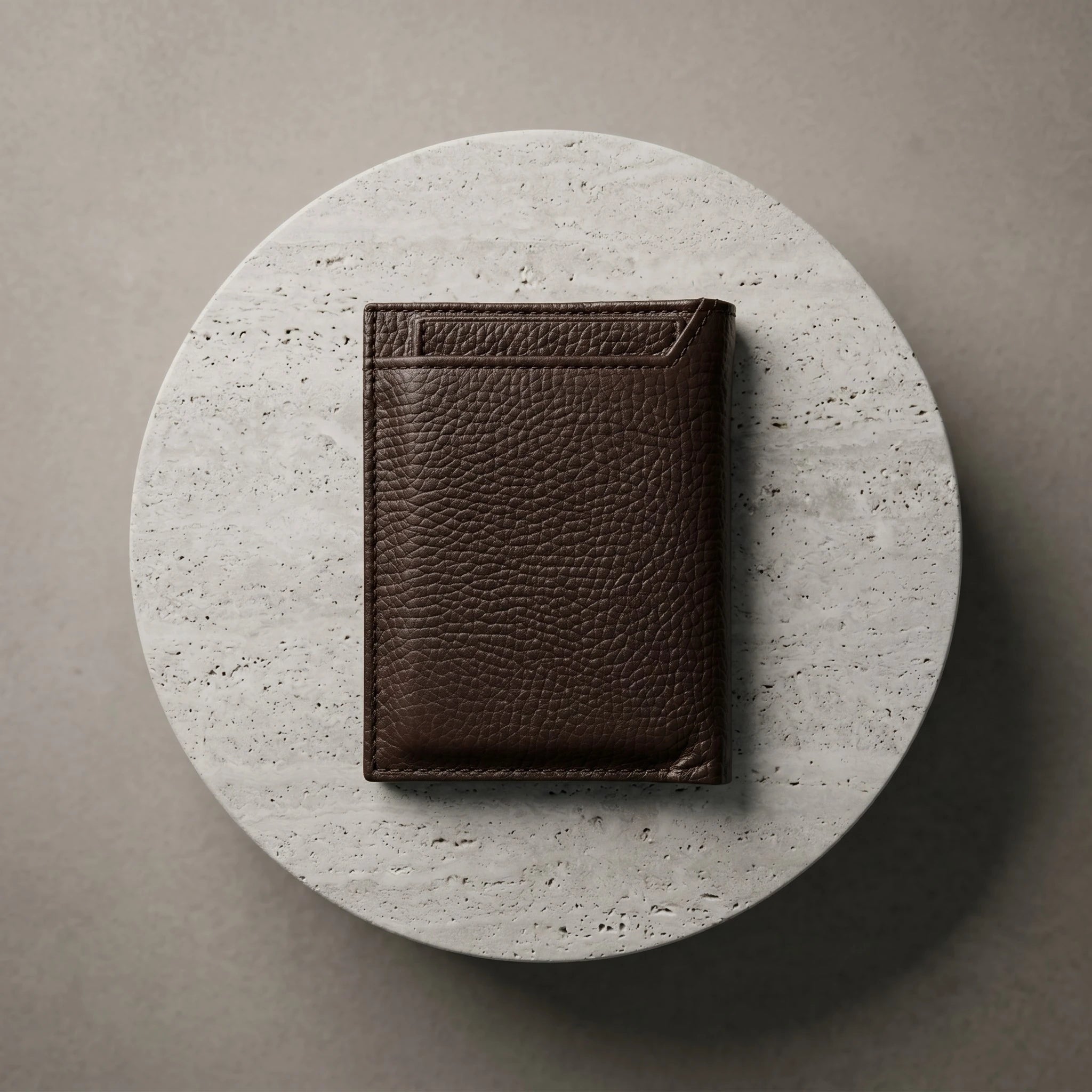 Men's leather wallet with removable card holder in Chocolate Brown | Leathery