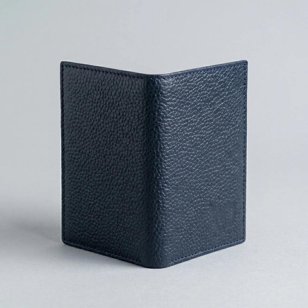 Slim men's leather wallet in Midnight Navy Blue | Leathery