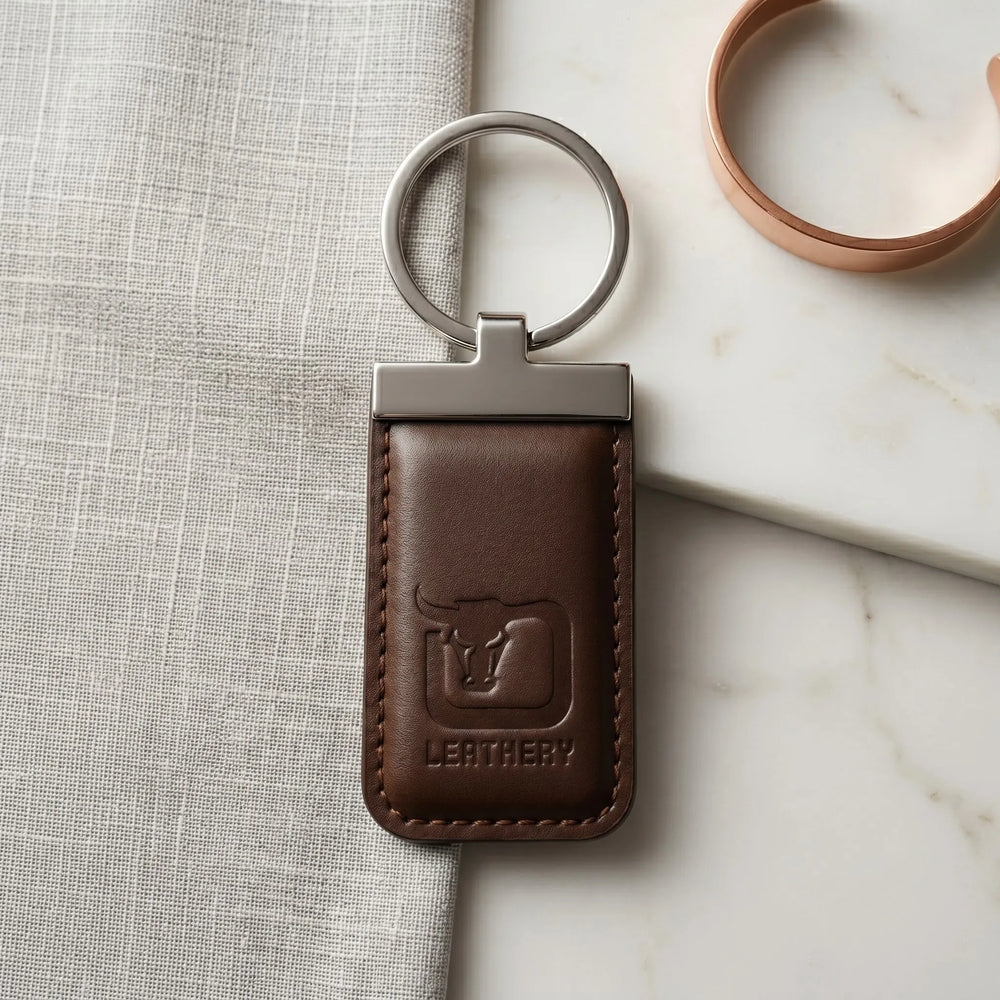 Leather key holder in Dark Chocolate Brown | Leathery