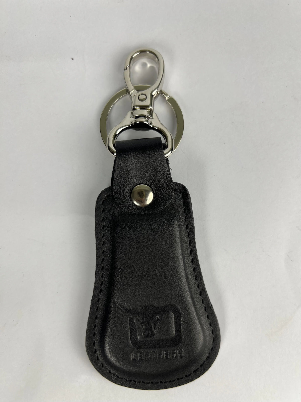 Leather keychain with swivel clasp in Jet Black | Leathery