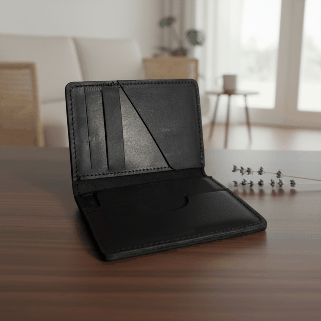 Rugged Wallet Leather Card Holder- Sleek Everyday Essential