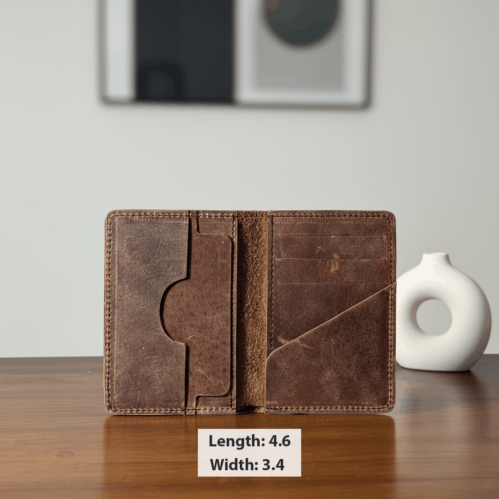 Rugged Wallet Leather Card Holder- Sleek Everyday Essential