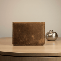 Rugged Wallet Leather Card Holder- Sleek Everyday Essential