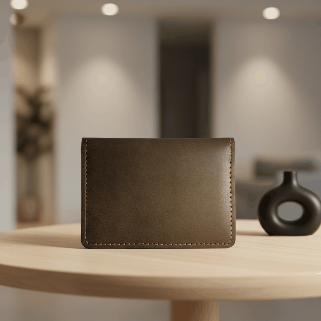 Rugged Wallet Leather Card Holder- Sleek Everyday Essential