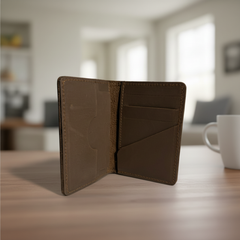 Rugged Wallet Leather Card Holder- Sleek Everyday Essential