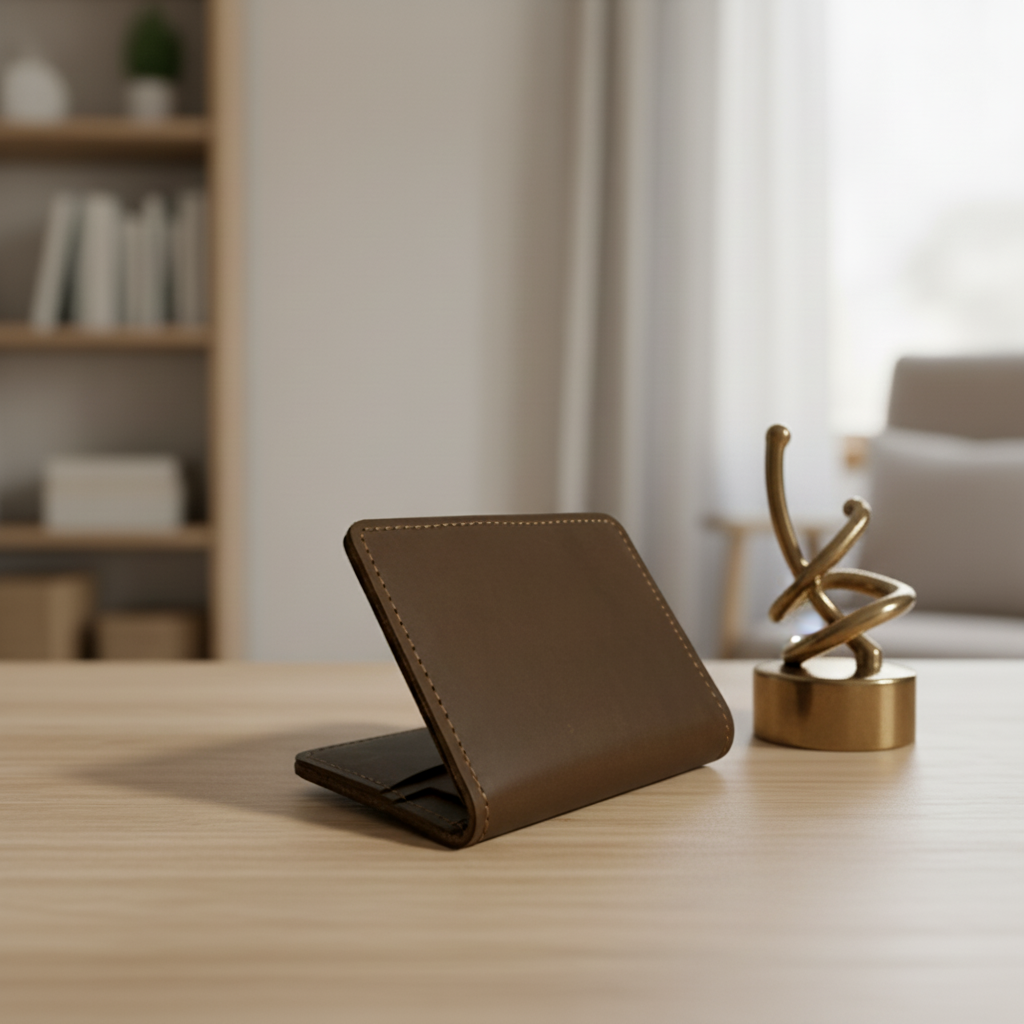 Rugged Wallet Leather Card Holder- Sleek Everyday Essential