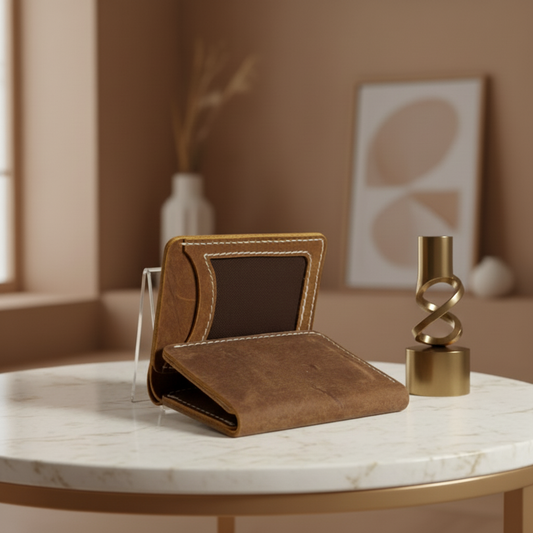 Trifold Small Leather Wallet for Men | Compact Power Carry